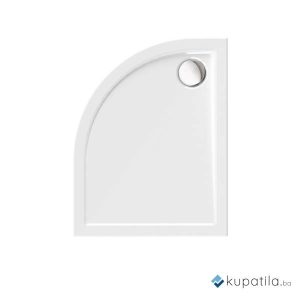 Kada tuš akrilna TESO 120x80 polukružna desna bijela AQUAESTIL