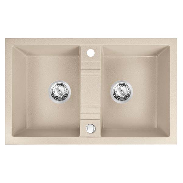 Sudoper Mezzo 78x48 bež dupli