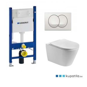 Vodokotlić Geberit+wc šolja+soft close daska Moon Kala