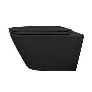 WC šolja mat crna + wc daska Moon Eckle