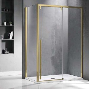 Tuš klizna vrata 120cm brušeno zlato Eckle