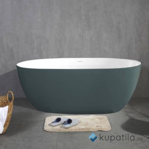Kada samostojeća 170cm mat tamno zelena Granssaso Eckle