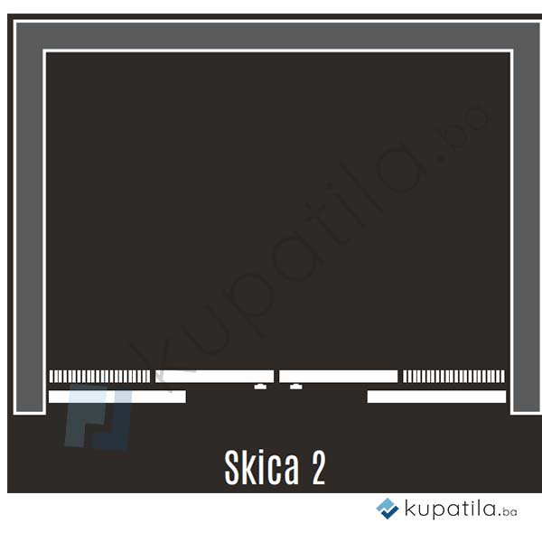 Tuš klizna vrata 190x190 black line Amore HS - Image 4