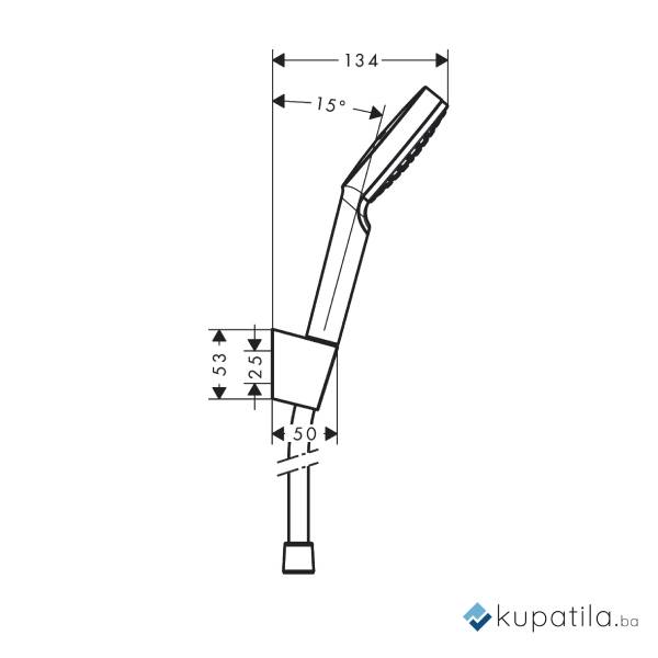 Tuš ručka sa crijevom i porterom Hansgrohe 26690400 - Image 2