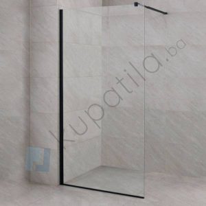 Tuš Kabina Walk In 90cm Crna Rocco