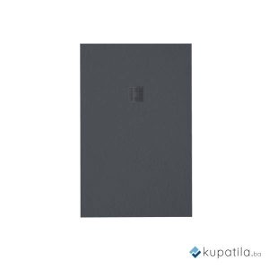 Kada tuš umjetni mramor kvadratni 100×80 antracit SMART SLATE Zenon