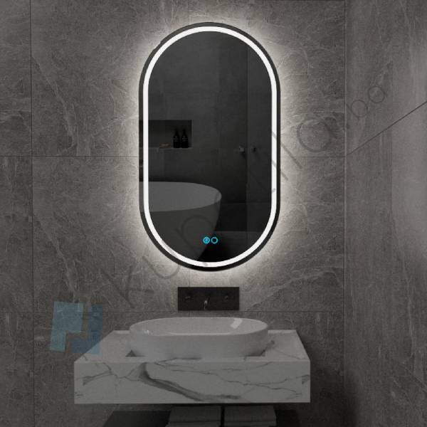 Ogledalo LED ovalno 500x1000mm Vega ON Silver M92.01 - Image 2