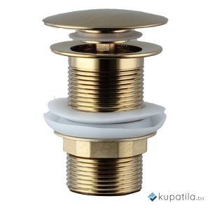 Pileta metalna bez preliva brušeno zlato klik-klak 5/4 Hydra AquaLux