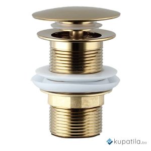 Pileta metalna bez preliva sjajno zlato klik-klak 5/4 Hydra AquaLux