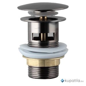 Pileta metalna sa prelivom sjajna crna klik-klak 5/4 Minor AquaLux
