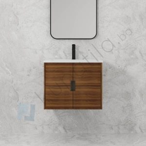 Kupatilski ormarić PVC Smeđi sa umivaonikom 60cm Monza