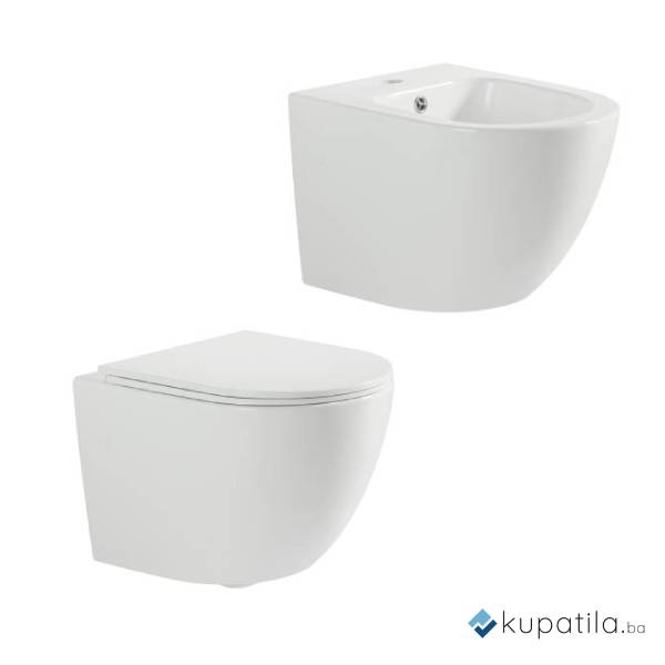 WC šolja konzolna+bide Monza Mini Aqualux