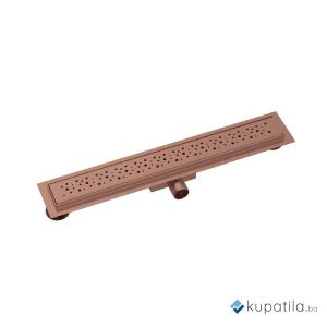 Tuš kanalica inox satin copper 60cm Luna Aqualux